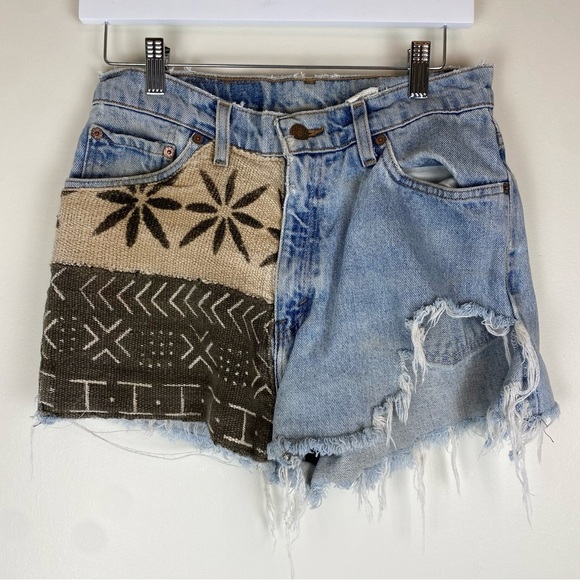 Levi's Pants - LEVI’S Upcycled DIY Boho Jean Shorts